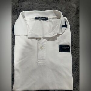 Dolce & Gabbana White Polo with Black Accents